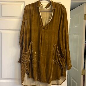 Free People x CP Shades Collab Crushed Velvet Tunic L